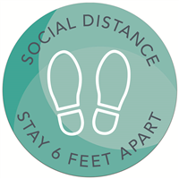 Social Distance Round Floor Decal - 24"