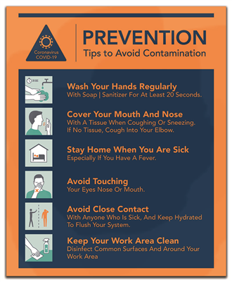 Prevention Tips - 9" x 11" Window Cling