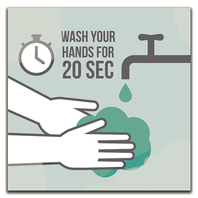 "Wash Your Hands" - 6" x 6" Window Cling