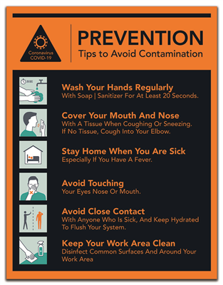 Prevention Tips - 9" x 11" Adhesive Vinyl Decal