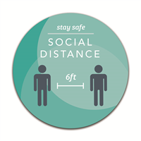 Social Distance Stickers - 2.5"