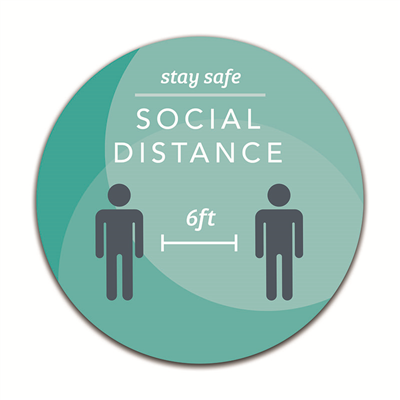 Social Distance Stickers - 2.5"